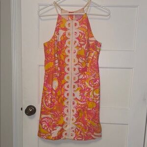 Lilly Pulitzer Vibrant Pink and Orange Sleeveless Dress